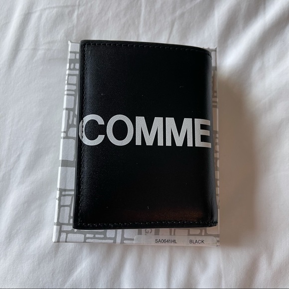 Come Des Garçons CDG Big Logo Blk Card Case Wallet - Picture 2 of 7